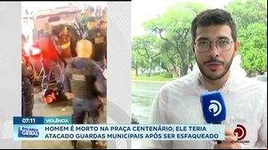 Homem é morto na praça centenário; ele teria atacado guardas municipais após ser esfaqueado